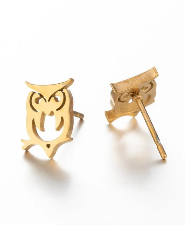 Aretes de animalitos con baño de oro 18K en acero 304 para mujer - imagen 4