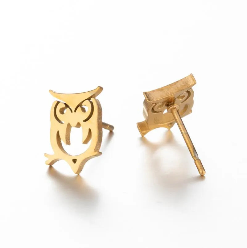 Aretes de animalitos con baño de oro 18K en acero 304 para mujer - imagen 4