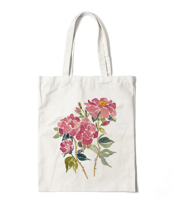 Bolso de lona con estampado de flores para mujer, diseño abierto - imagen 20
