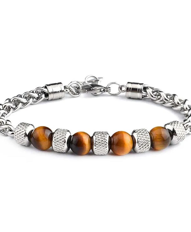 Pulsera de acero de titanio para hombre con diseño geométrico pulido - imagen 8