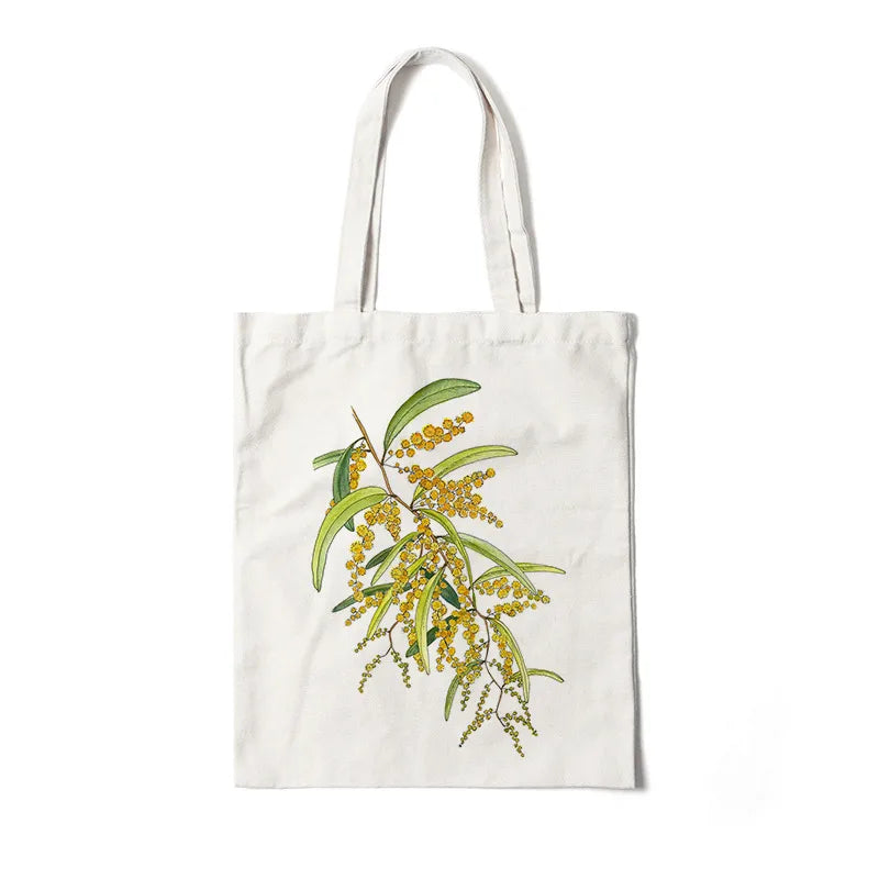 Bolso de lona con estampado de flores para mujer, diseño abierto - imagen 23