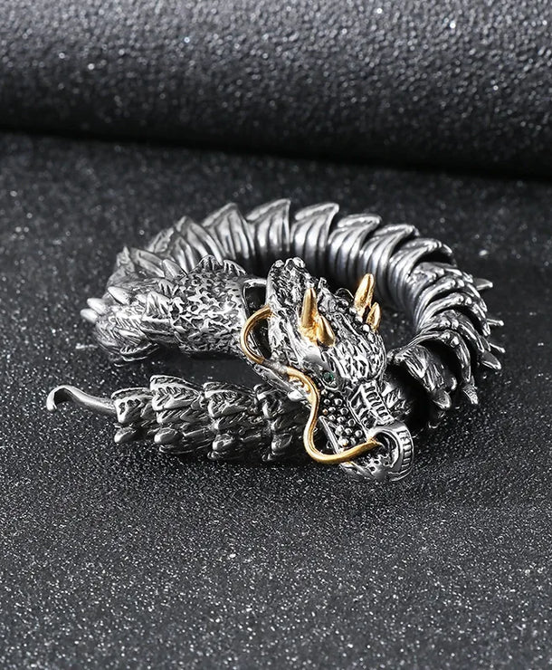 Pulsera de acero inoxidable 304 con baño de oro 18K, estilo hip-hop - imagen 5