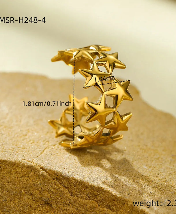 Anillo ajustable de acero inoxidable 304 en color liso, estilo IG - imagen 9