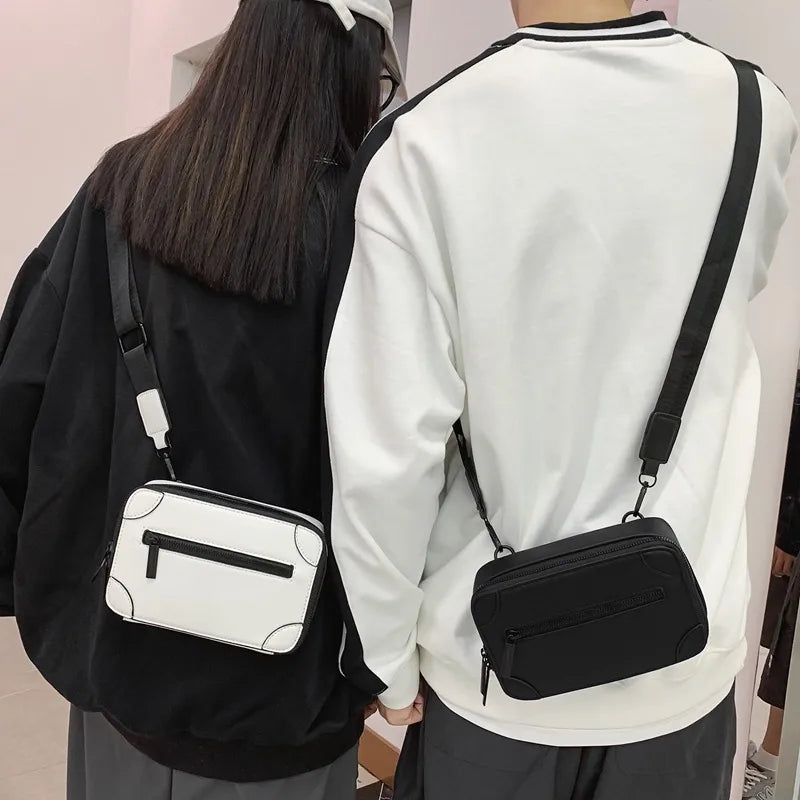 Bolso de hombro de piel sintética para hombre, estilo streetwear - imagen 3