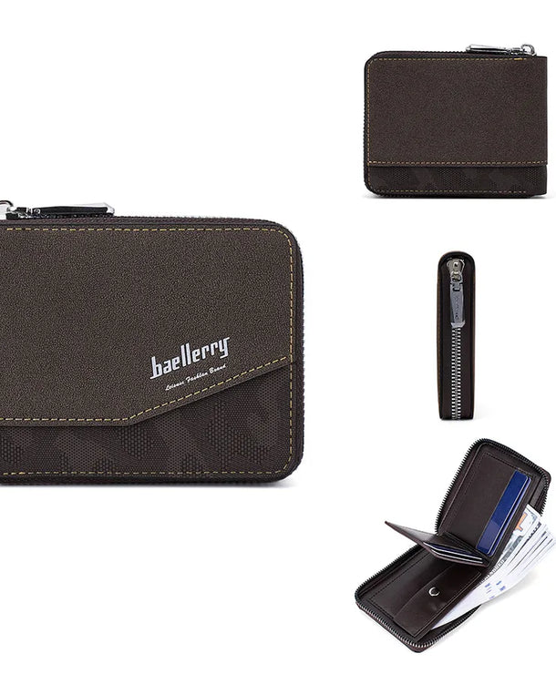 Cartera compacta de piel sintética para hombre para uso diario - imagen 8