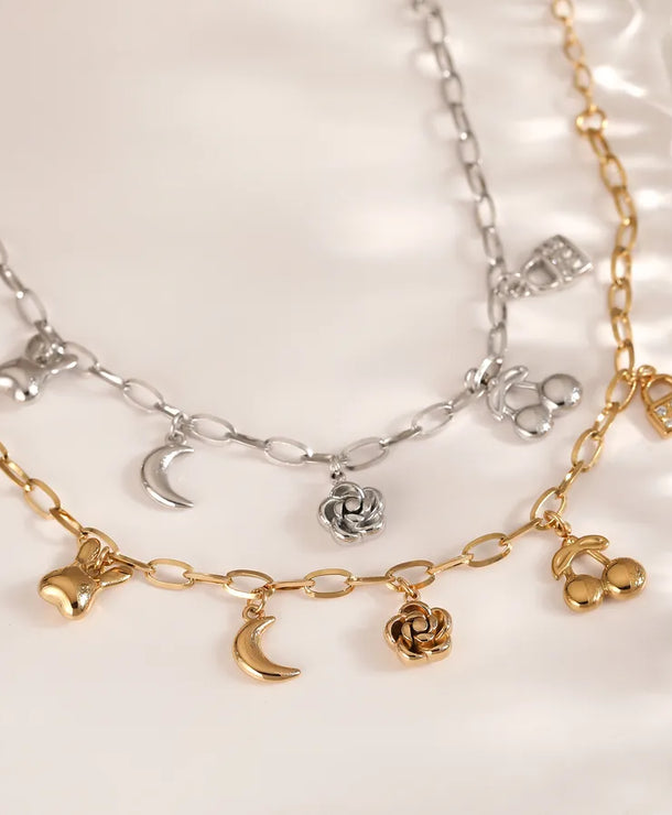 Pulsera de flores de cereza con baño de oro y circonias en acero 304 - imagen 5