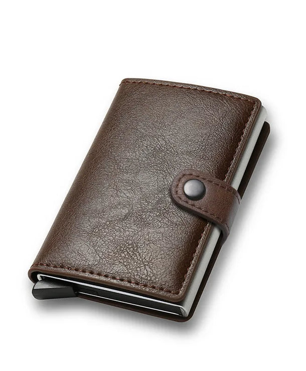 Tarjetero de piel para hombre con protección RFID antirrobo - imagen 9