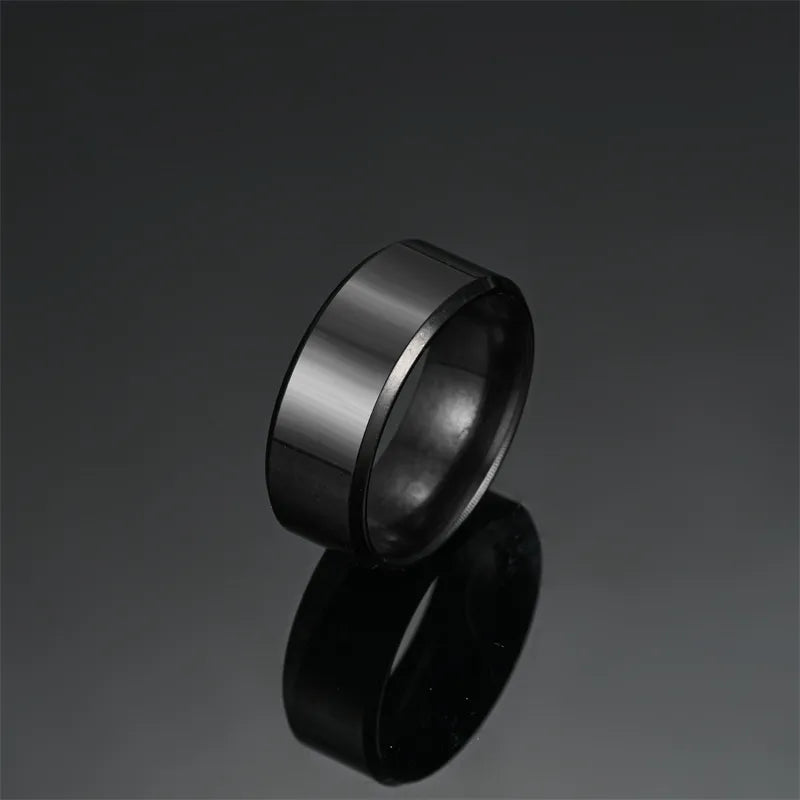 Anillos de acero inoxidable 304 con diseño geométrico, estilo punk - imagen 26