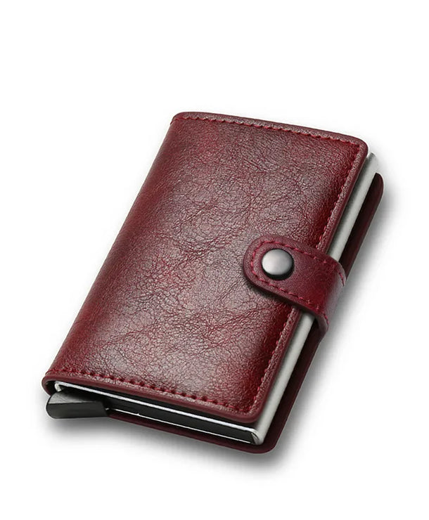 Tarjetero de piel para hombre con protección RFID antirrobo - imagen 3