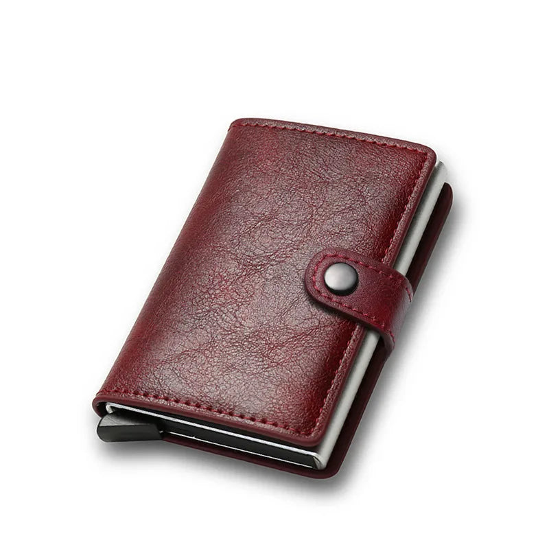 Tarjetero de piel para hombre con protección RFID antirrobo - imagen 3