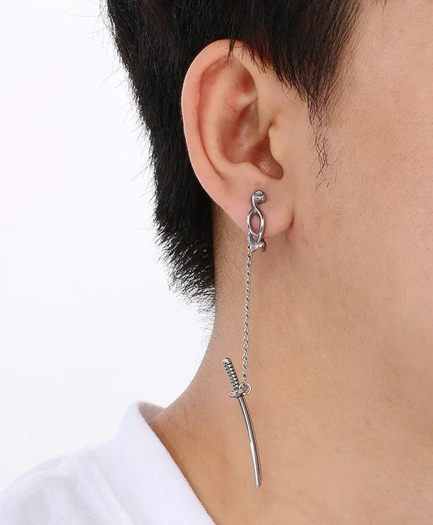 Aretes de acero 304 con dije de calavera e incrustación de circonia - imagen 7