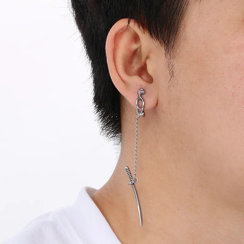 Aretes de acero 304 con dije de calavera e incrustación de circonia - imagen 7