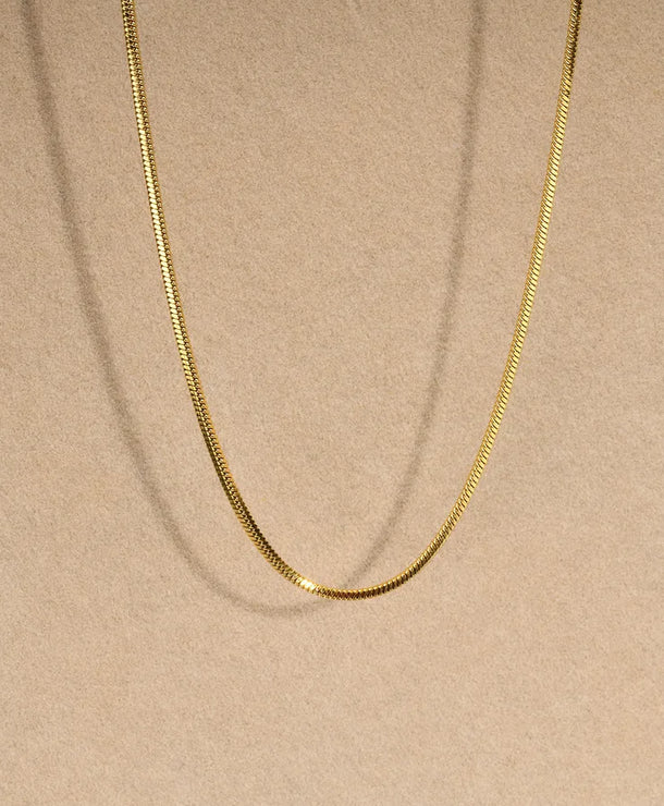 Collar de cadena serpiente de acero 201 con baño dorado para mujer - imagen 10