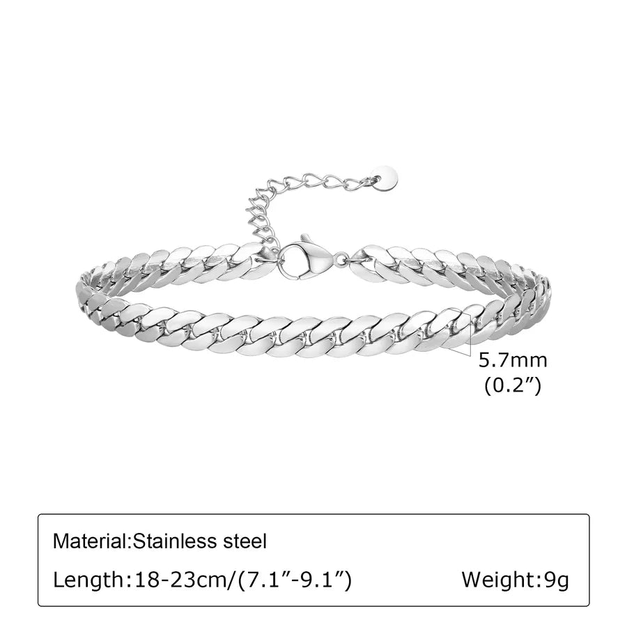 Cadena de acero inoxidable 201 color plata para hombre - imagen 12