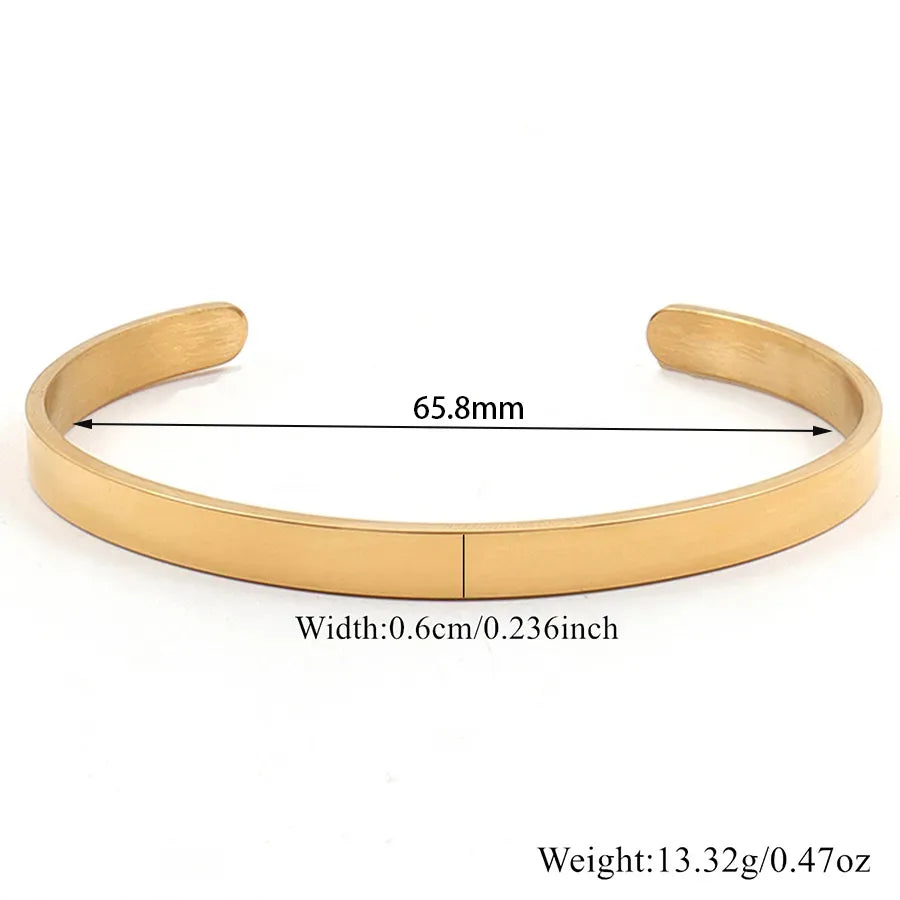 Brazalete de acero inoxidable 304 para hombre con diseño en forma de C - imagen 10