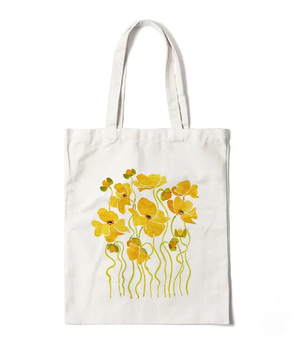 Bolso de lona con estampado de flores para mujer, diseño abierto - imagen 12