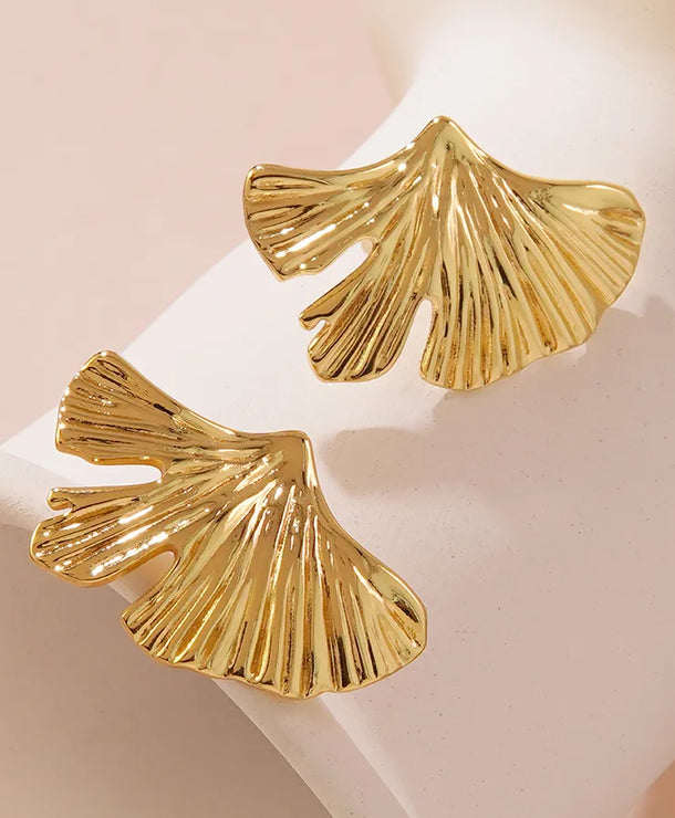 Aretes de botón de acero inoxidable 304 con diseño floral streetwear - imagen 42