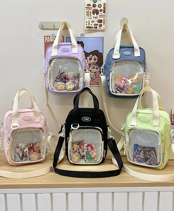 Bolso cruzado de tela para mujer en color liso, estilo streetwear
