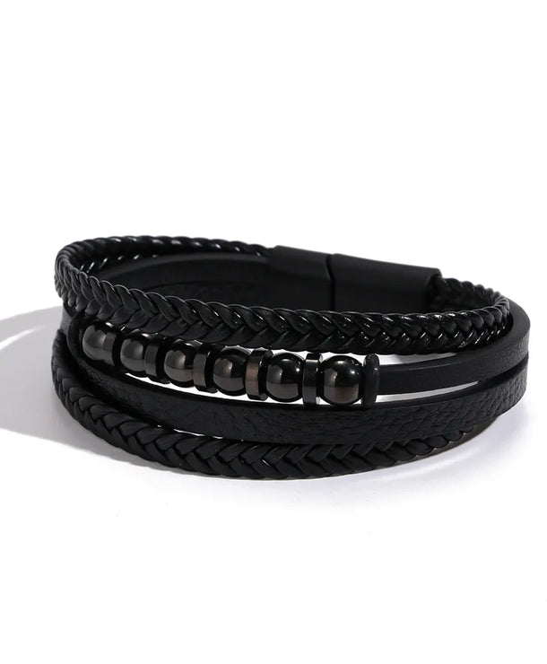 Brazalete geométrico para hombre en acero 201 con baño dorado - imagen 4