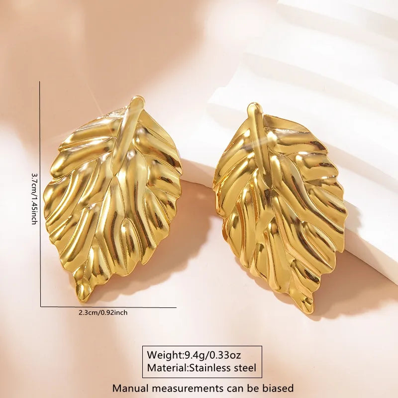 Aretes de botón de acero inoxidable 304 con diseño floral streetwear - imagen 50