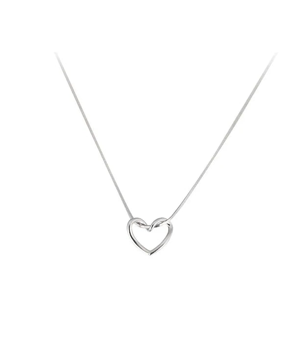 Collar con dije de corazón en plata esterlina 925 para mujer - imagen 2