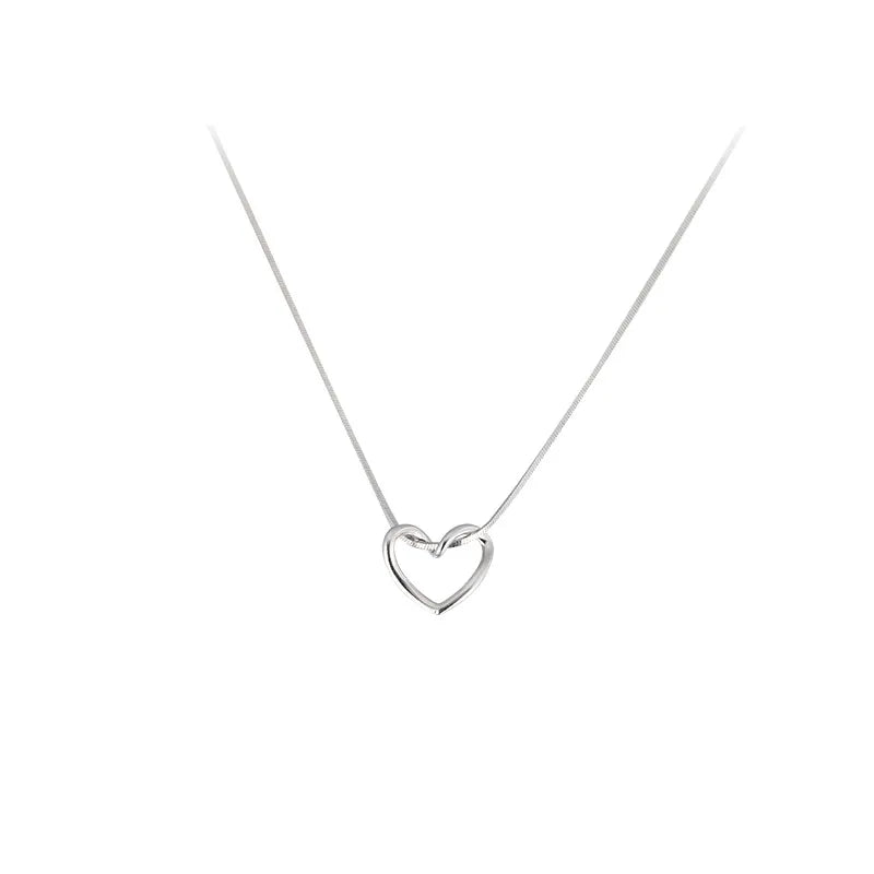 Collar con dije de corazón en plata esterlina 925 para mujer - imagen 2
