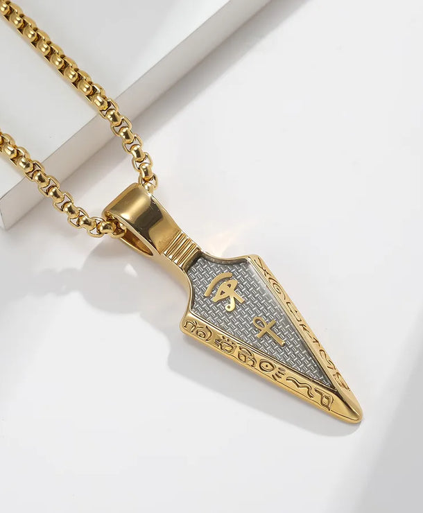 Collar con dije en acero 304 con baño de oro 18K e incrustaciones - imagen 6