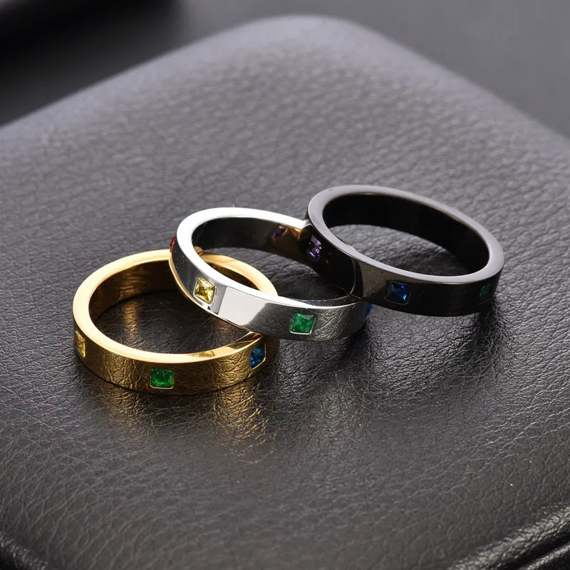 Anillo de acero 304 con baño de oro 18K y diseño de fruta para mujer - imagen 7