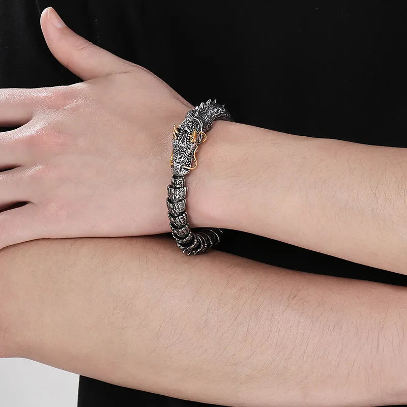 Pulsera de acero inoxidable 304 con baño de oro 18K, estilo hip-hop - imagen 8