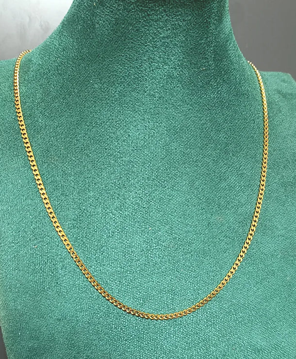 Collar de acero de titanio con baño de oro 18K, estilo minimalista unisex - imagen 6