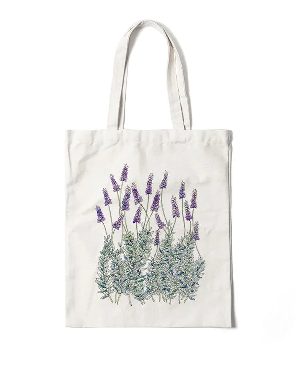 Bolso de lona con estampado de flores para mujer, diseño abierto - imagen 25