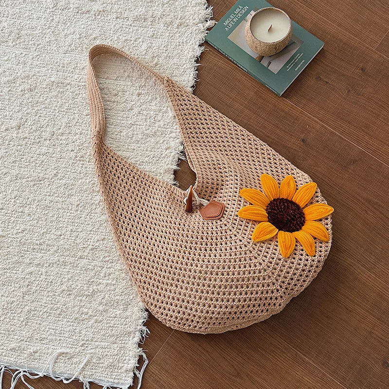 Bolso de crochet con diseño calado para mujer, estilo veraniego - imagen 7
