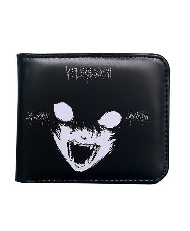 Cartera pequeña de PVC con diseño de letras y calavera, unisex - imagen 8