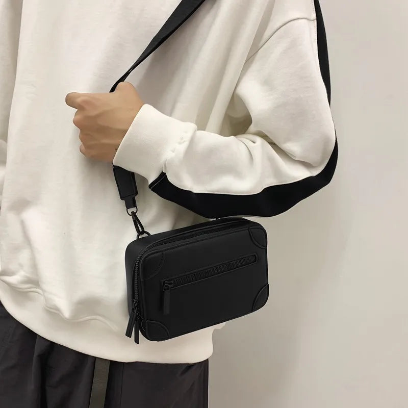 Bolso de hombro de piel sintética para hombre, estilo streetwear - imagen 4