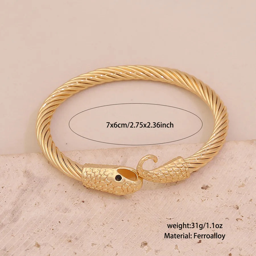Brazaletes de aleación con diseño de serpiente, estilo elegante - imagen 8