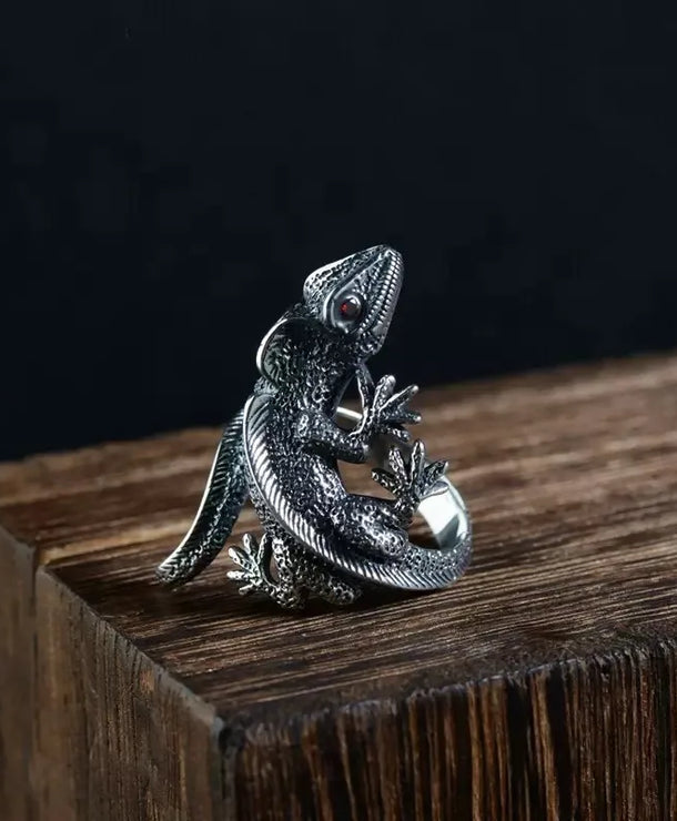 Anillo con diseño de gato con alas e incrustaciones tipo diamante - imagen 11