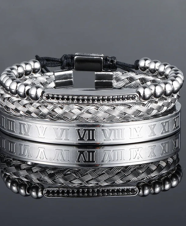 Pulsera de acero de titanio para hombre con dije de corona, estilo punk - imagen 9