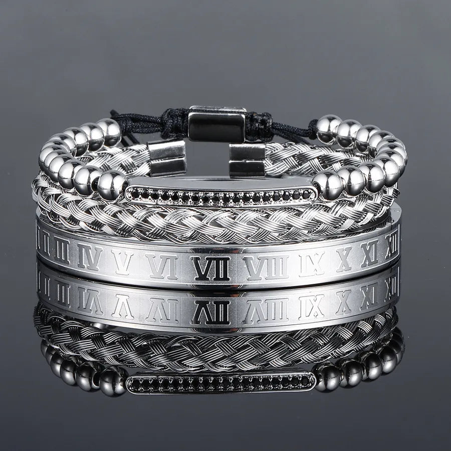 Pulsera de acero de titanio para hombre con dije de corona, estilo punk - imagen 9