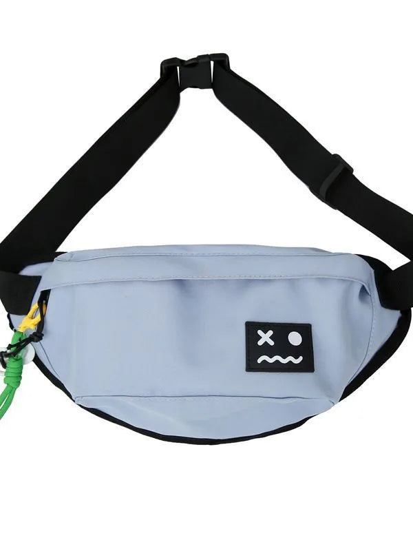 Riñonera de nylon para hombre en color liso, estilo urbano casual - imagen 4