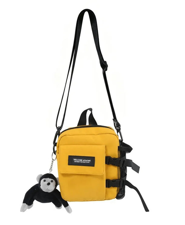 Bolso cruzado de nylon para hombre en color liso, estilo urbano - imagen 8