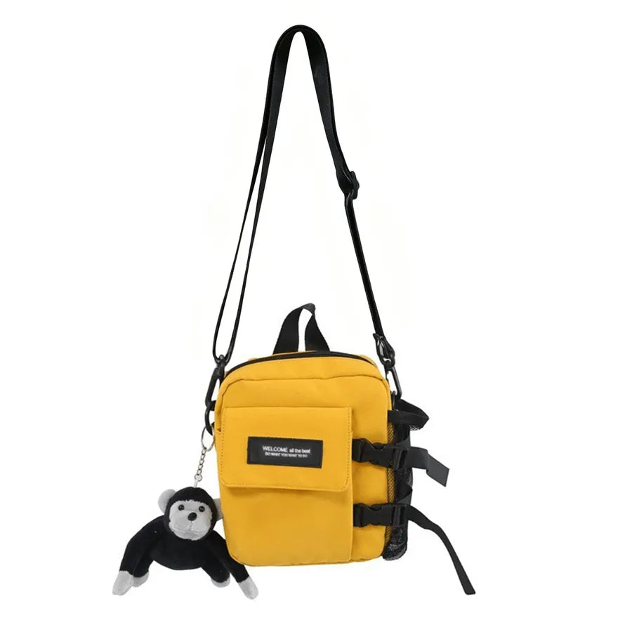 Bolso cruzado de nylon para hombre en color liso, estilo urbano - imagen 8