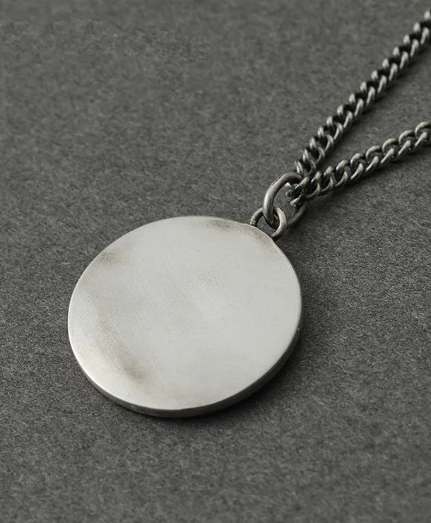 Collar de sol, luna y nubes estilo vintage chapado en plata - imagen 4