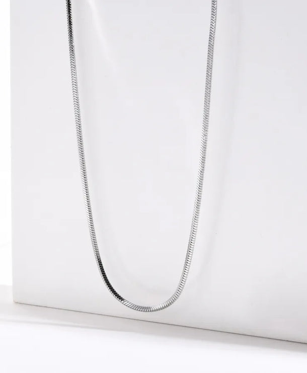 Collar de cadena serpiente de acero 201 con baño dorado para mujer - imagen 13