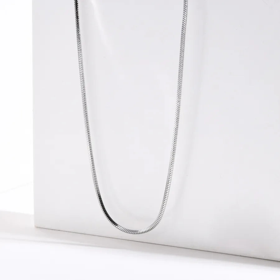 Collar de cadena serpiente de acero 201 con baño dorado para mujer - imagen 13