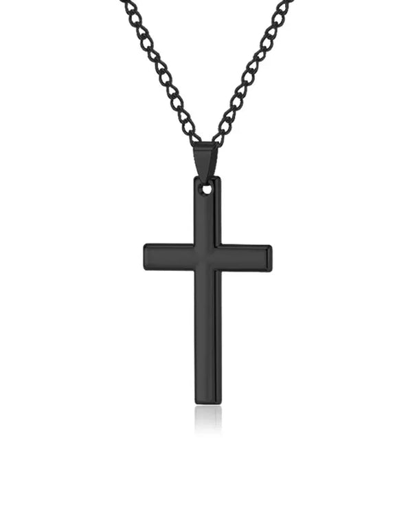 Collar con dije de cruz para hombre en aleación, estilo retro - imagen 8