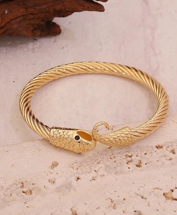 Brazaletes de aleación con diseño de serpiente, estilo elegante - imagen 4