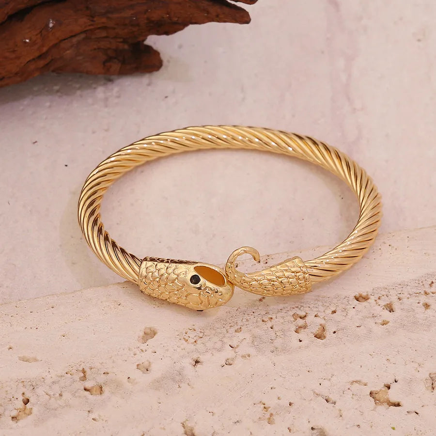 Brazaletes de aleación con diseño de serpiente, estilo elegante - imagen 4