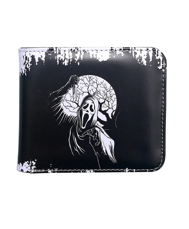 Cartera pequeña de PVC con diseño de letras y calavera, unisex - imagen 10