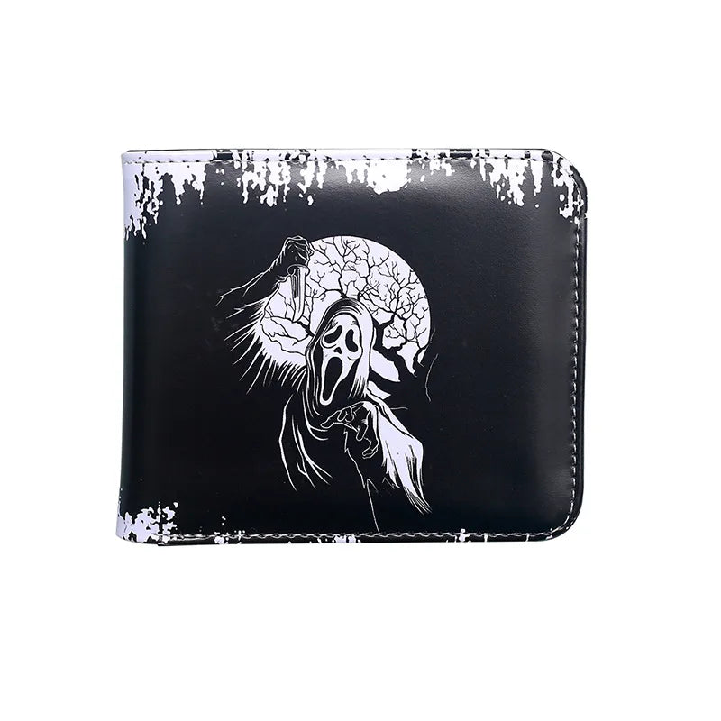 Cartera pequeña de PVC con diseño de letras y calavera, unisex - imagen 10
