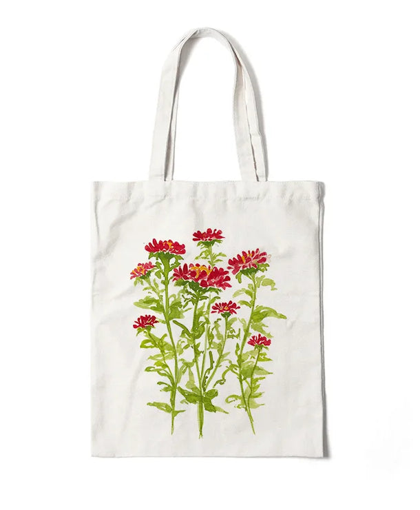 Bolso de lona con estampado de flores para mujer, diseño abierto - imagen 14